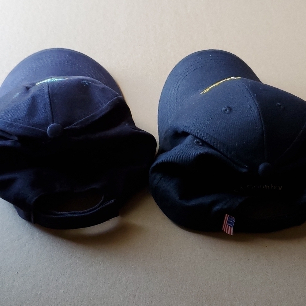 Club Cadet & Bass 100 Black Ball Caps cotton adjustable - Picture 8 of 9
